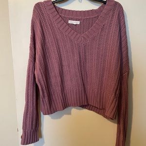 Plum colored crop top sweater!